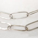 Recycled Sterling Silver Chain with Flat Oval Links