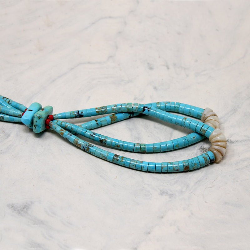 Double-Strand Turquoise Heishi Beads with Jacla – GSL