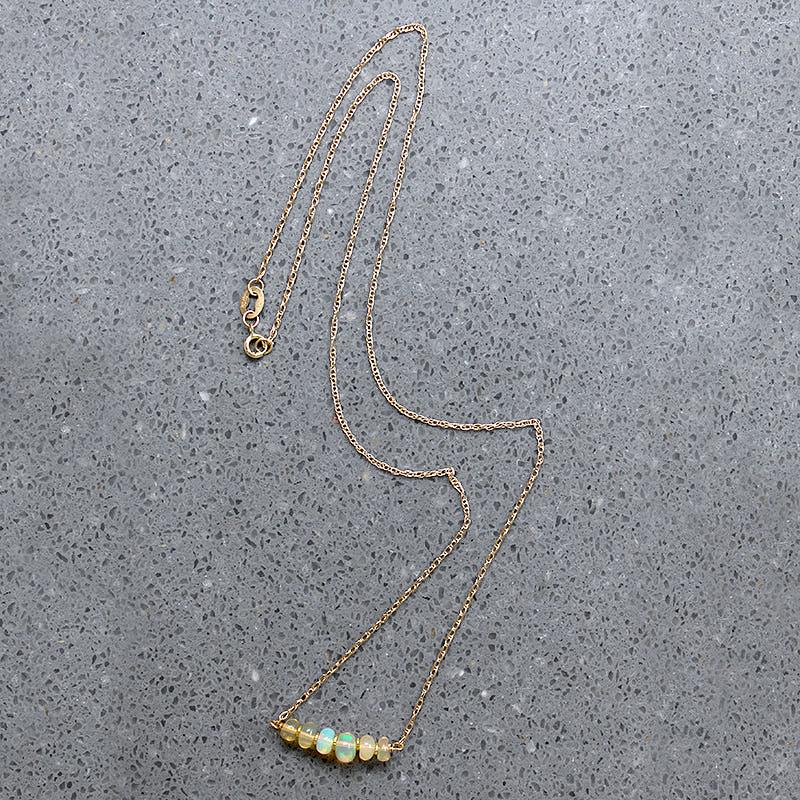 Olio Arc Necklace in Opals by brunet