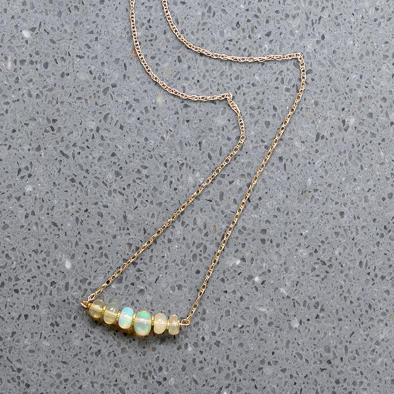 Olio Arc Necklace in Opals by brunet – GSL - Main Image