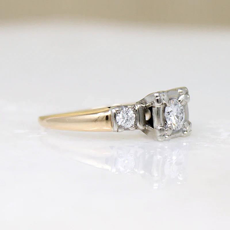 Darling Two-Tone Gold & Diamond Engagement Ring