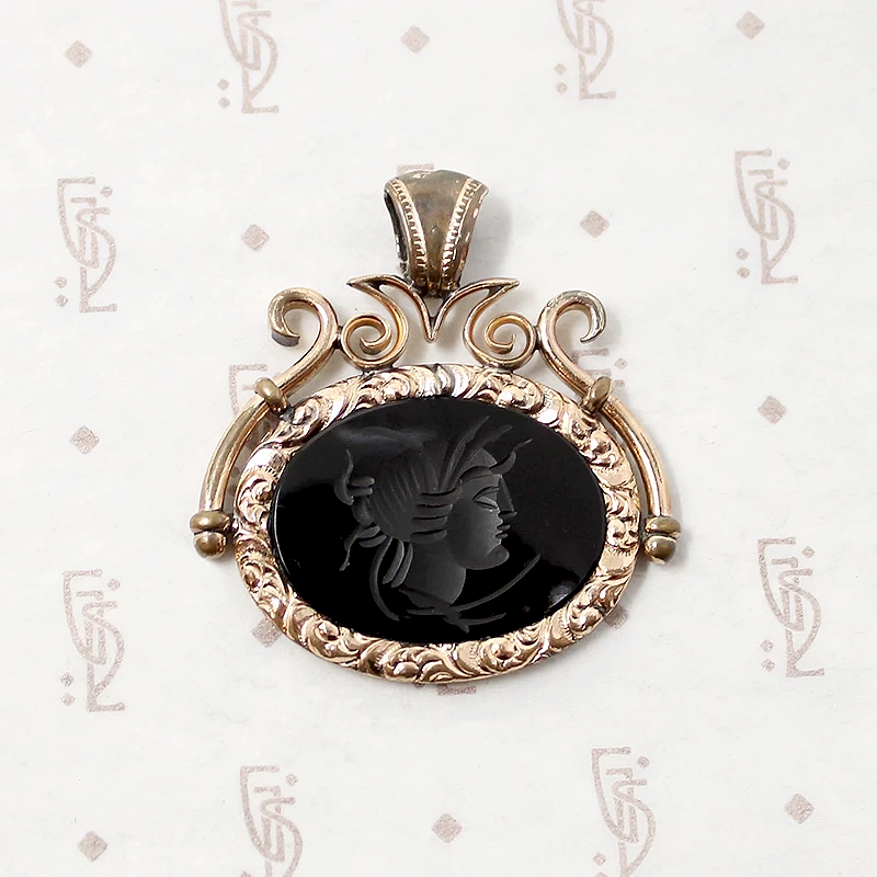 Victorian Agate Intaglio Spinner Fob – GSL - Main Image