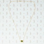 artisan necklace emeralds and recycled gold