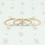 The diamond wheat band by 720 in yellow, white and rose gold.