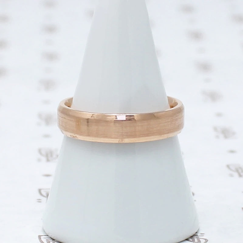 Beveled Edge Wedding Band made with Recycled Gold