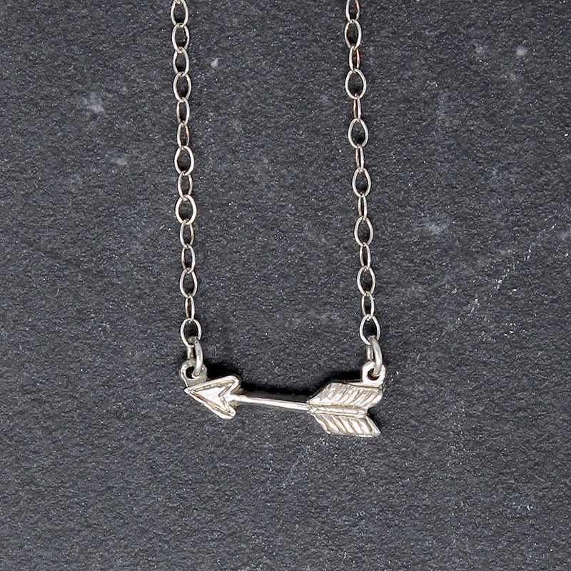 Tiny Arrow Necklace in Recycled Silver by 720 – GSL
