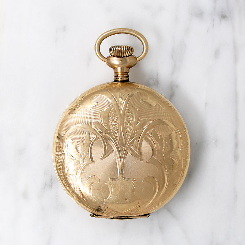 Charming Engraved Gilt Antique Waltham Pocket Watch – GSL