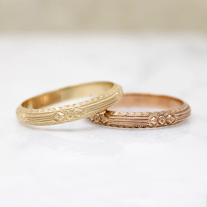 Gatsby a Recycled Revival Wedding Band