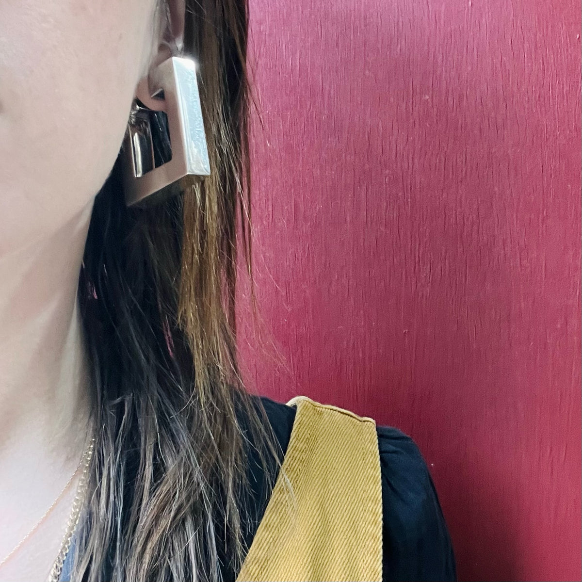 Epic Sterling Square Hoop Earrings by Tane