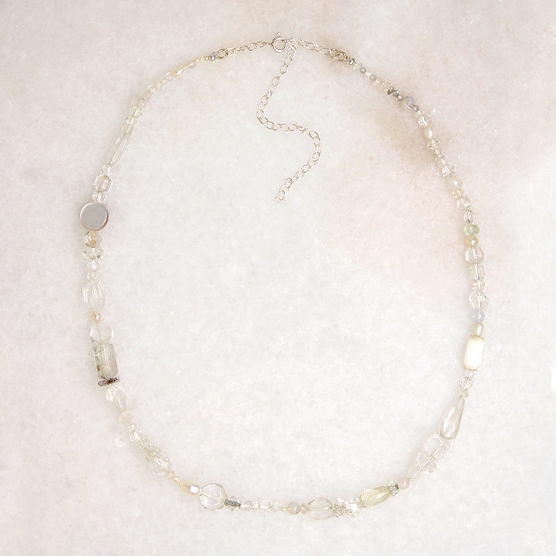 Ethereal Gemstone Bead Necklace by Brin