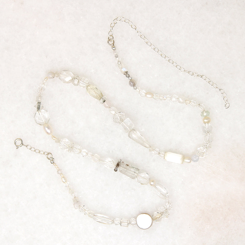 Ethereal Gemstone Bead Necklace by Brin