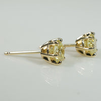 Recycled Fancy Yellow Diamond Studs