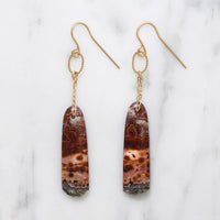Fabulous Agate & Gold Fill Earrings by Brin