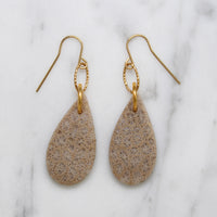Fossilized Coral & Gold Fill Earrings by Brin