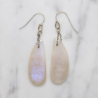 Glowing Blue Moonstone & Silver Earrings by Brin