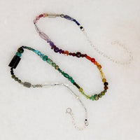 Brilliant Rainbow Gemstone Bead Necklace by Brin