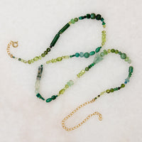 Every Green Gemstone Bead Necklace by Brin