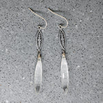 Icy Crystal Spikes & Glittering Filigree Earrings by Brin