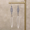 Icy Crystal Spikes & Glittering Filigree Earrings by Brin