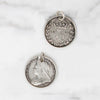 Individual Engraved Victorian Silver Coin Charms