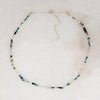 Pearl & Moody Blue Gemstone Bead Necklace by Brin