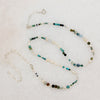 Pearl & Moody Blue Gemstone Bead Necklace by Brin