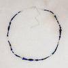 Moody Blue & White Gemstone Bead Necklace by Brin