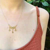 Dainty Diamond & Gold Floral Garland Necklace