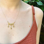 Dainty Diamond & Gold Floral Garland Necklace