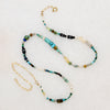 Blue, Green & Gold Gemstone Bead Necklace by Brin