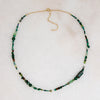 Deep, Dark Green Gemstone Bead Necklace by Brin