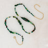 Deep, Dark Green Gemstone Bead Necklace by Brin