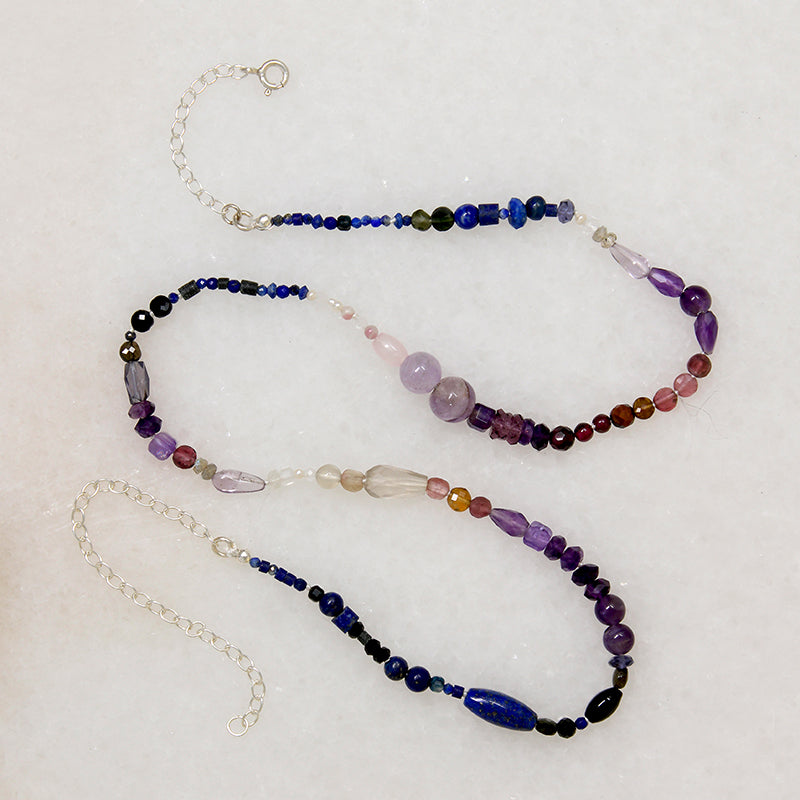 Purple Passion Gemstone Bead Necklace by Brin