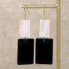 Pop Art Onyx & Mother of Pearl Earrings by Brin