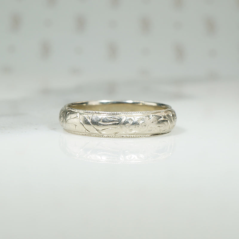 Engraved 1930s Wedding Band