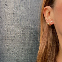Old Mine Cut Diamonds in Platinum Stud Earrings