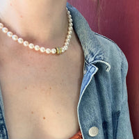 Lush Pearl Necklace with Luxe Diamond Clasp