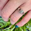Sweet Square Cluster Diamond Engagement Ring