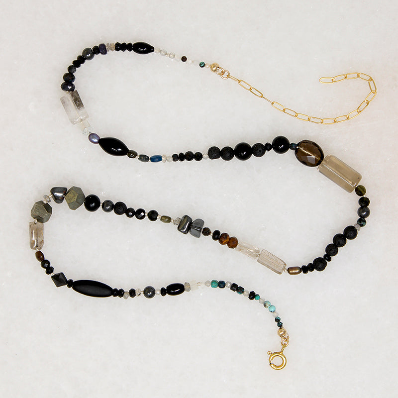 Chic Gemstone Bead Necklace by Brin