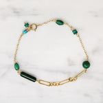 Malachite & Turquoise Bead Bracelet by Brin