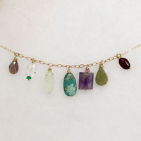 Energetic Springtime-Hued Gemstone Necklace by Brin