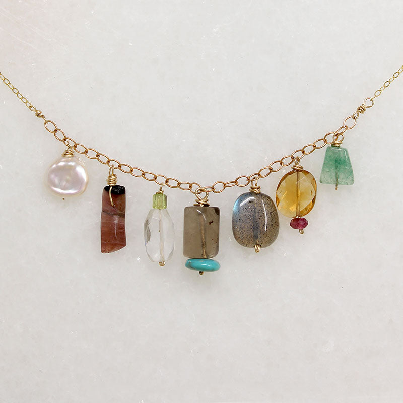 Pretty Pastels Energetic Gemstone Necklace by Brin