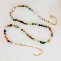 Autumnal Gemstone Bead Necklace by Brin