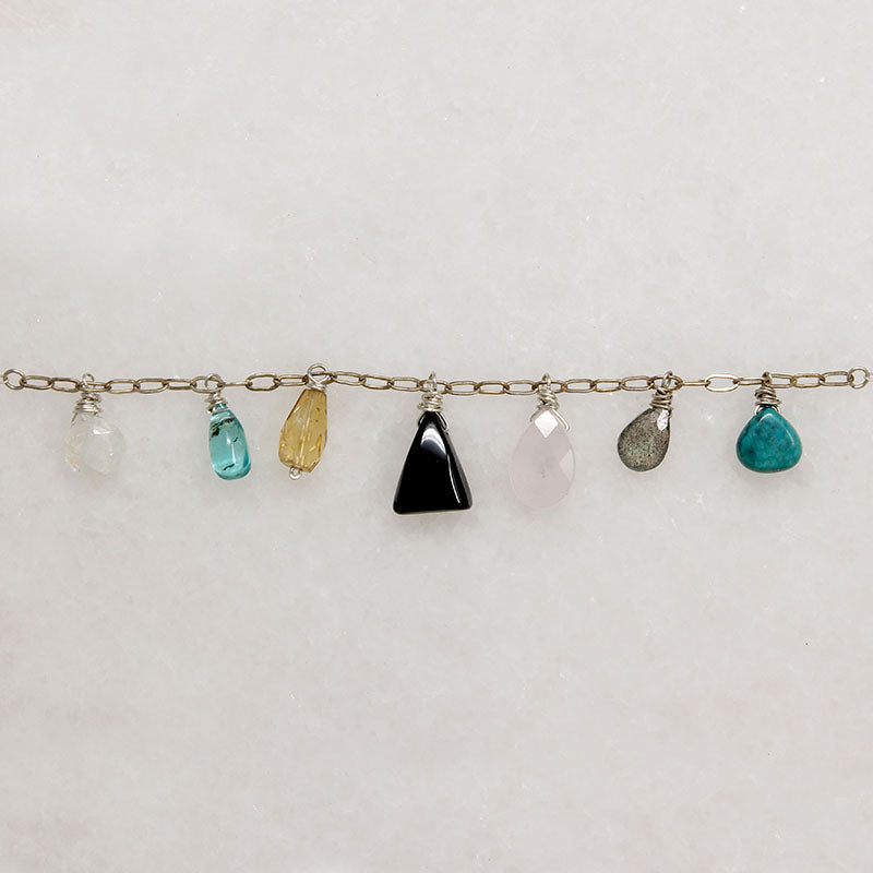 Dreamy Energetic Gemstone & Silver Necklace by Brin
