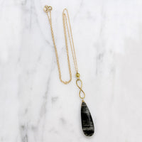 Eternally Beautiful Moss Agate & Gold Necklace by brunet
