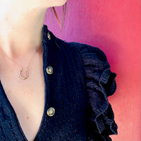 Lucky Charm Rosy Gold Horseshoe Necklace