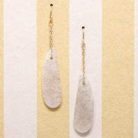 Moonstone & Gold Fill Chain Earrings from Brin
