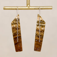 Patterned Jasper & Sterling Silver Earrings by Brin