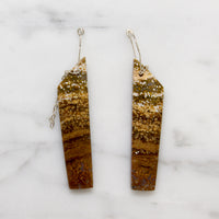 Patterned Jasper & Sterling Silver Earrings by Brin