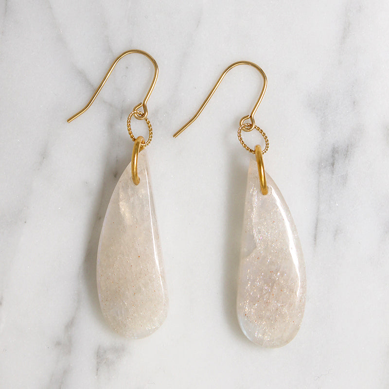 Magical Moonstone & Gold Fill Earrings by Brin